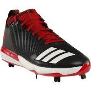 Adidas  Men's Boost Icon 3 Mid Baseball Shoe  Black/Power Red Men Size 7 US  NIB